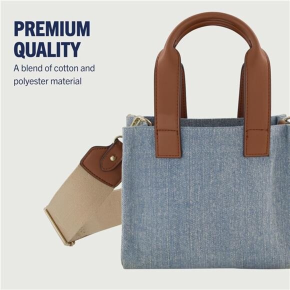 Womens mini tote bag travel shoulder bag adjustable strap crossbody handbag - Picture 5 of 7